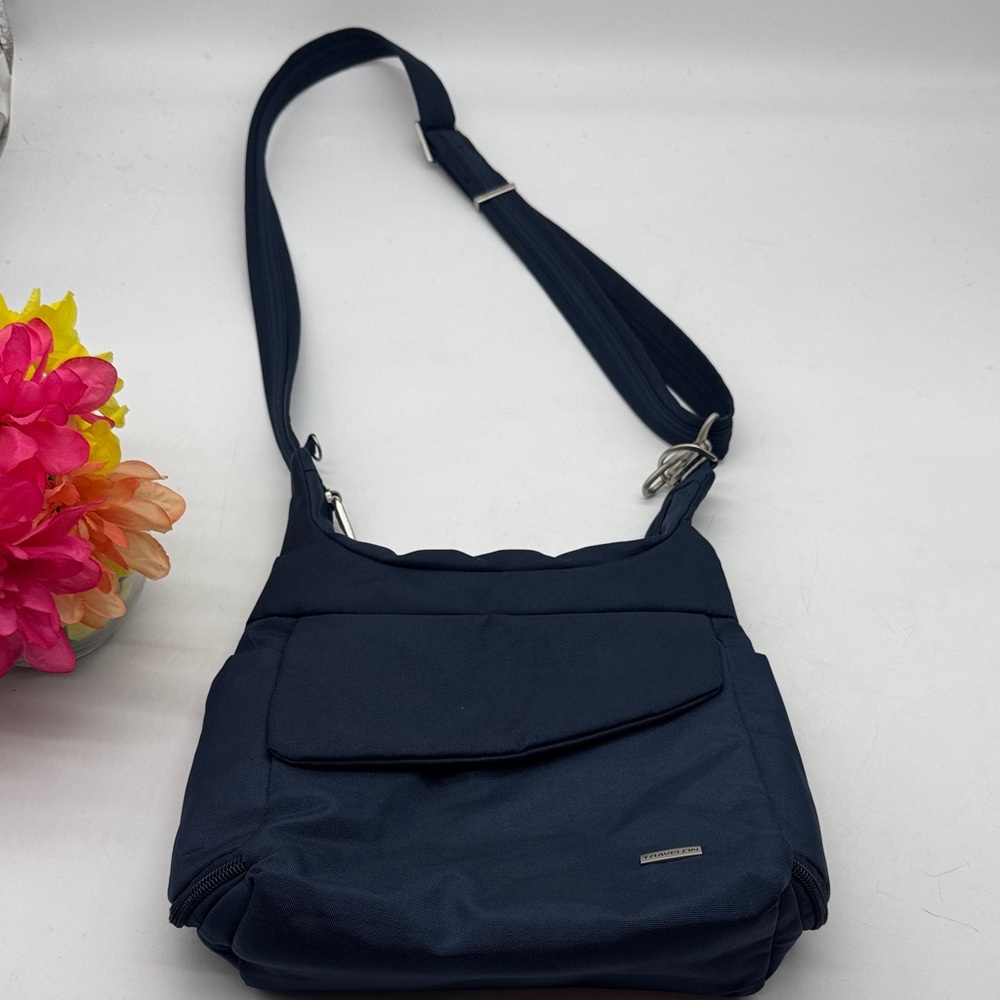 Travelon RFID Navy Blue Travel Crossbody Bag